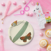 葉カラフルを舞うのまわりに蝶 ペーパープレート (パーティー)