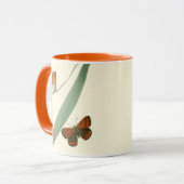 葉カラフルを舞うのまわりに蝶 マグカップ (正面左)