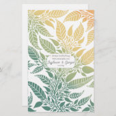 葉カラフルデザイン石鹸ラップ紙シート (正面/裏面)