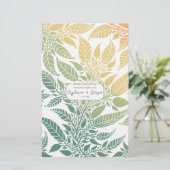 葉カラフルデザイン石鹸ラップ紙シート (スタンド正面)