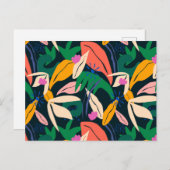 葉カラフル型 ポストカード (正面/裏面)