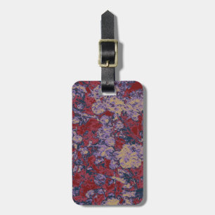 葉カラフル花迷彩模様 ラゲッジタグ