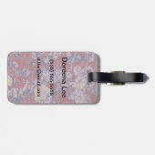葉カラフル花迷彩模様 ラゲッジタグ (裏面横)
