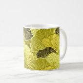 葉カラフル:シームレスなオリーブパターン。 コーヒーマグカップ (正面右)