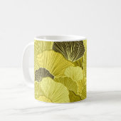 葉カラフル:シームレスなオリーブパターン。 コーヒーマグカップ (正面左)