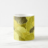 葉カラフル:シームレスなオリーブパターン。 コーヒーマグカップ (中央)
