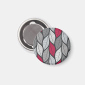 葉カラフル:手描きシームレスパターン。 マグネット (正面/裏面)