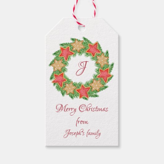葉クリスマス ギフトタグ (正面)