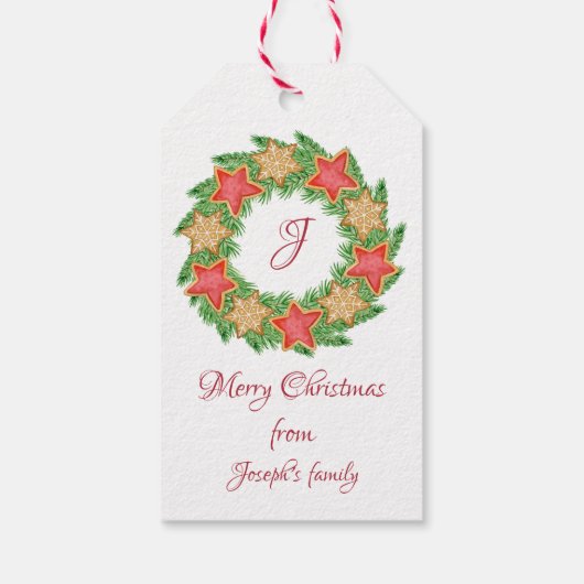 葉クリスマス ギフトタグ (裏面)