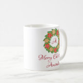 葉クリスマス コーヒーマグカップ (正面右)