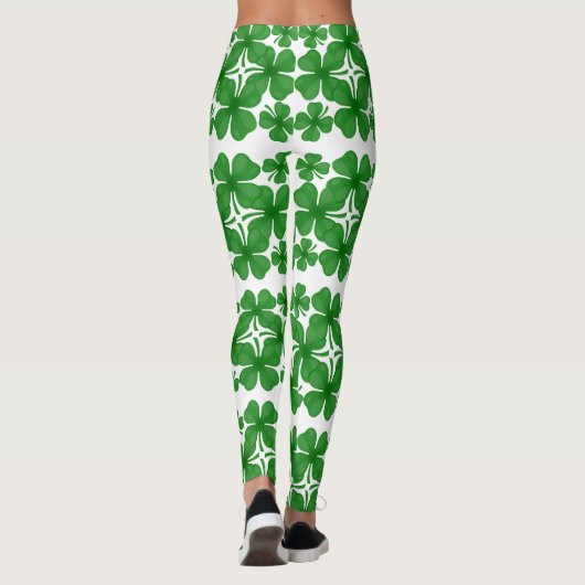 葉クローバー4本 レギンス (裏面)