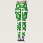 葉クローバー4本 レギンス (正面)