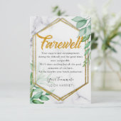 葉グリッター離れの同僚の別れのカード サンキューカード (スタンド正面)