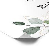 葉サファリ動物の赤ちゃんシャワー歓迎サイン ポスター (角)