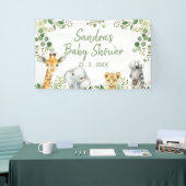 葉サファリ男女兼用ベイビーシャワーバナー 横断幕 (トレードショー)