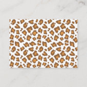 葉サファリ赤ちゃんシャワーおむつラッフルインサート 名刺 (裏面)