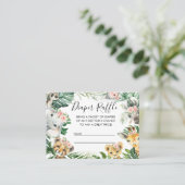 葉サファリ赤ちゃんシャワーおむつラッフルインサート 名刺 (スタンド正面)