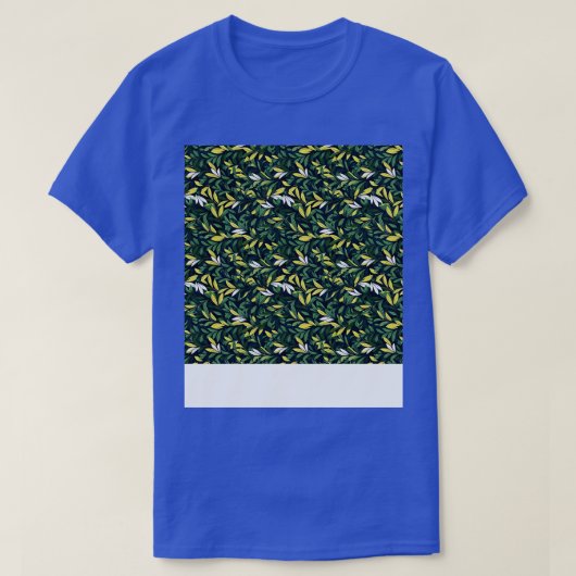 葉シームレス模様葉植物植物植物植物植物体 Tシャツ (デザイン正面)