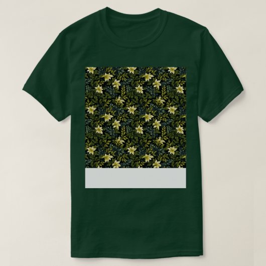 葉シームレス模様葉植物植物植物植物植物体 Tシャツ (デザイン正面)