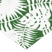 葉シームレームパターングリーンホワイト ショートテーブルランナー (コーナー)