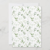 葉タイポグラフィホワイトアナンドカラジシーク結婚ズ 招待状 (裏面)