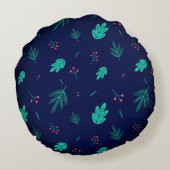 葉デザイン ラウンドクッション (裏面)