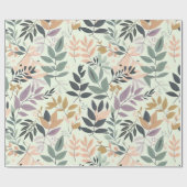 葉デザイン ラッピングペーパー (フラット)