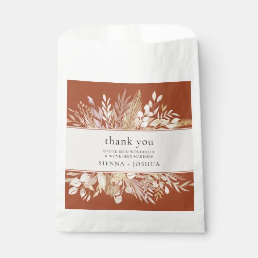 葉デュエットテラコッタクリームボタニカルサンキュー フェイバーバッグ (正面)