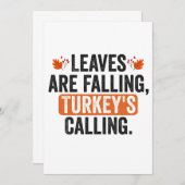 葉トルコの呼び声が下がっている 招待状 (正面/裏面)