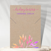 葉ネックレスクラフトジュエリーディスプレイカード