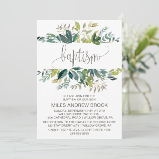 葉バプテスマ 招待状 (スタンド正面)