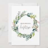 葉バプテスマ 招待状 (裏面)