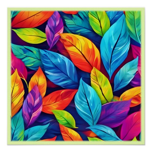 葉パターカラフルンのアートワーク ポスター (正面)