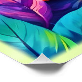 葉パターカラフルンのアートワーク ポスター (コーナー)