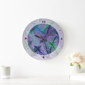 葉パターンの壁時計 ラージ壁時計 (ホーム)