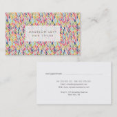 葉パターンヘアサロンスタイリストアポイントメント 予約カード (正面/裏面)