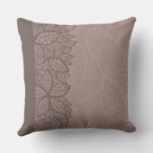 葉パターンボーダーおよび背景 クッション (裏面)