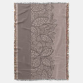 葉パターンボーダーおよび背景 スローブランケット (正面縦)