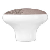 葉パターンボーダーおよび背景 セラミックノブ (側面)