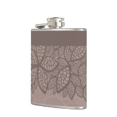 葉パターンボーダーおよび背景 フラスク (左)