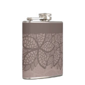 葉パターンボーダーおよび背景 フラスク (右)