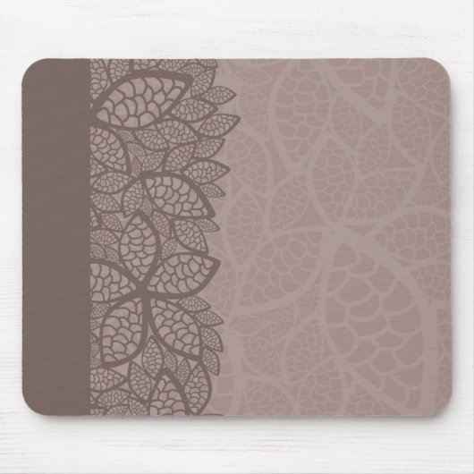 葉パターンボーダーおよび背景 マウスパッド (正面)