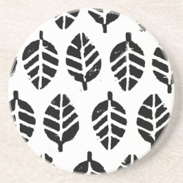 葉パターンポテトプリント砂岩 コースター