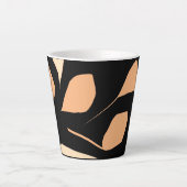 葉パターンラテマグカップ カフェラテマグ (正面)