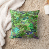 葉パターン緑の群葉 アウトドアクッション (ブランケット)