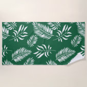 葉パターン12 ビーチタオル (正面)