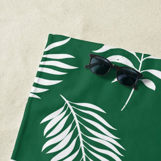 葉パターン12 ビーチタオル (インサイチュ)