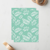 葉パターン14 ノートカード (正面/裏面インサイチュ)