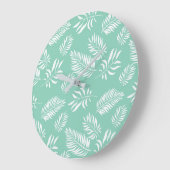 葉パターン14 ラージ壁時計 (傾斜)