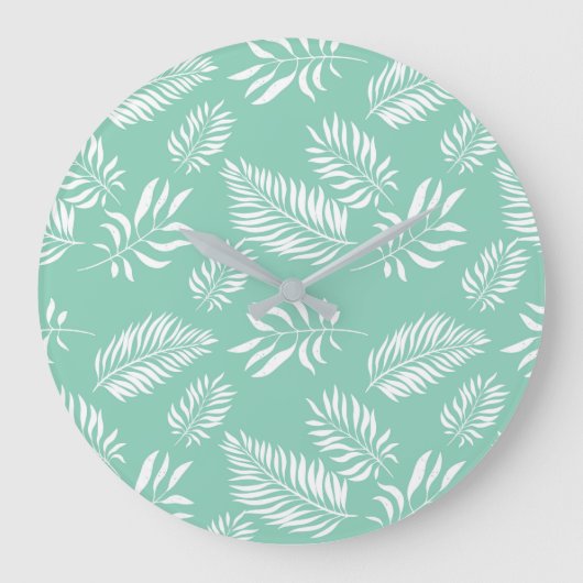 葉パターン14 ラージ壁時計 (正面)